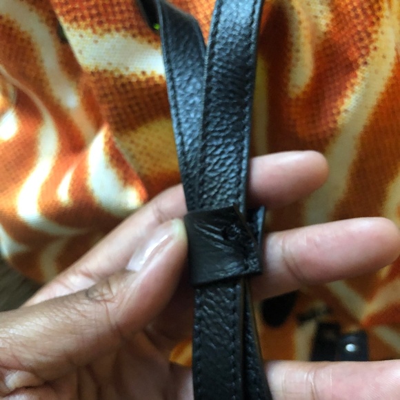 Zebra Print Canvas Backpack - Picture 5 of 8